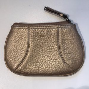 Coach Gold Leather Coin /Key Case